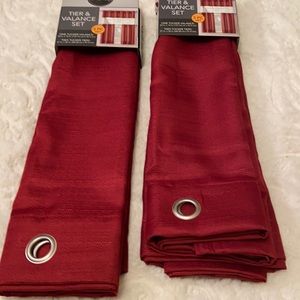 2 - 2 piece Tucker Tier Curtains